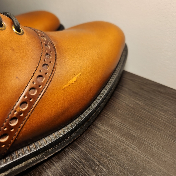 Vintage Weyenberg Massagic Cap-Toe Leather Dress Shoes 10.5B - Picture 5 of 9